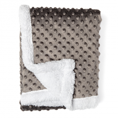 SHERPA BLANKET - CHARCOAL POPCORN TEXTURE