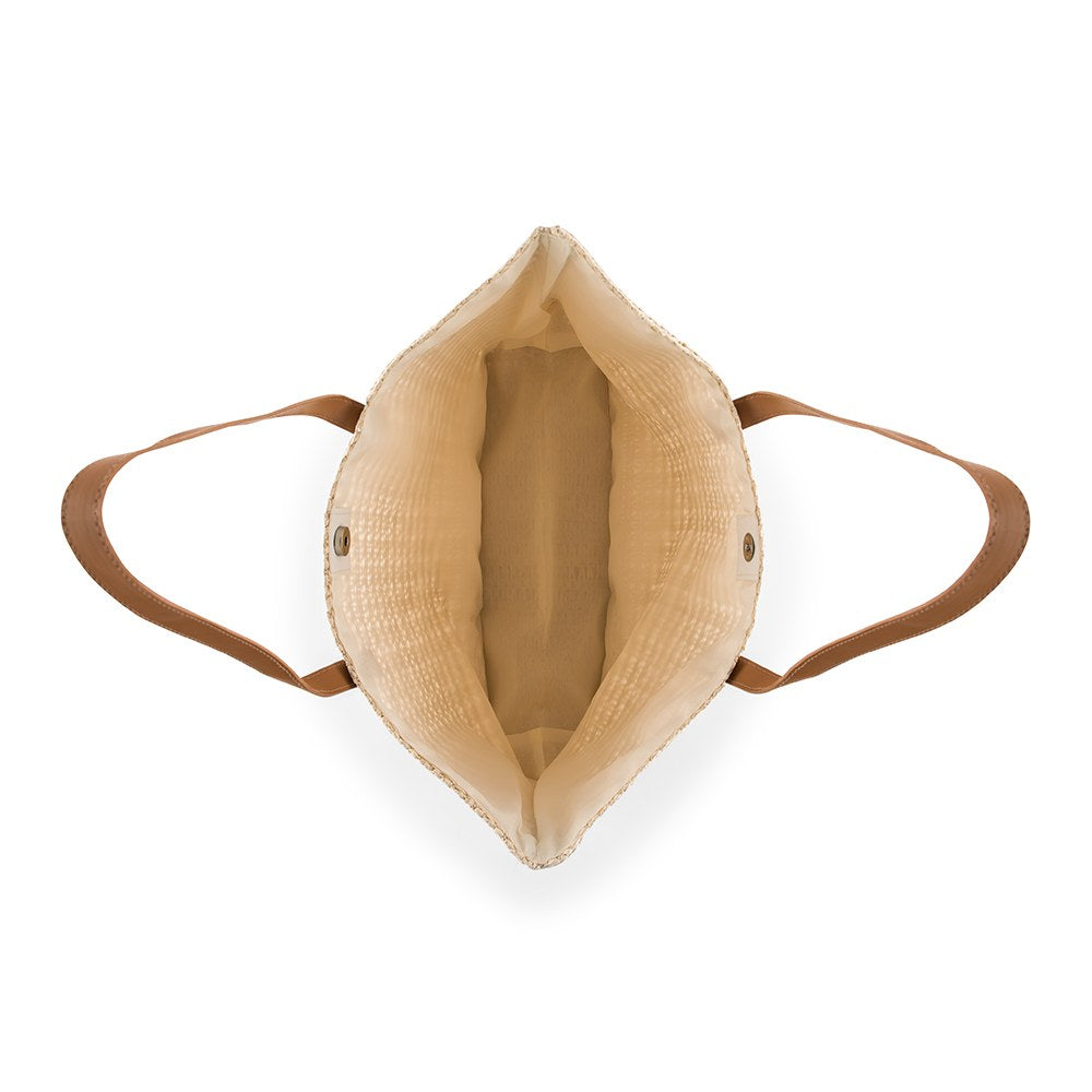 Extra-Large Woven Straw Tote Bag - Natural
