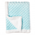 SHERPA BLANKET - BLUE POPCORN TEXTURE