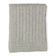 Gray Cable Knit Baby Blanket