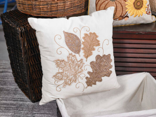 Leaf Natural Cushion 20″square