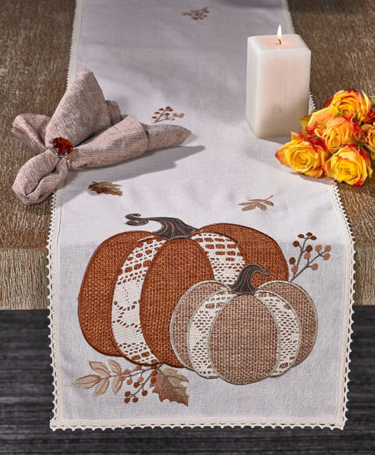 Crochet Pumpkin Table Runner 14×72″
