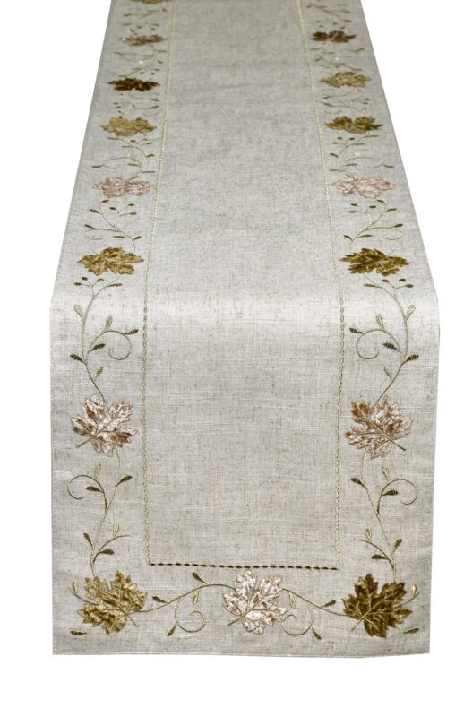 Velvet Leaf Edge Table Runner 14″x90″