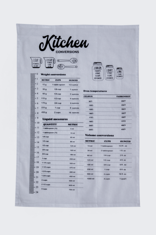 Kitchen Conversions Tea Towel 18"×28″