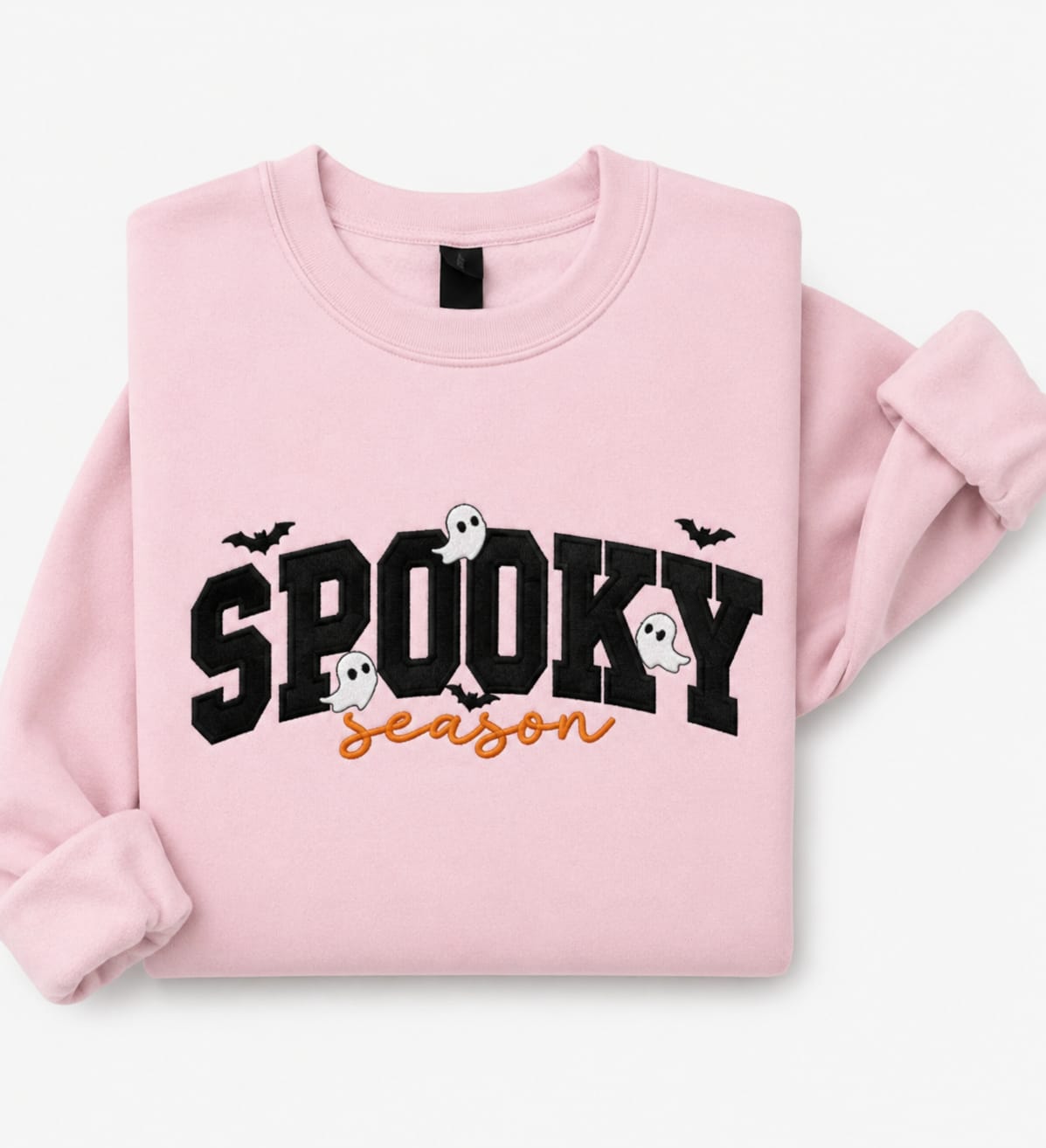 Spooky Season Glitter Embroidered Sweatshirt