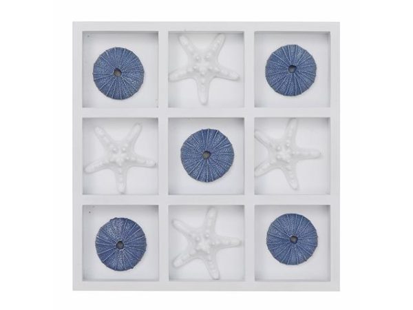 SEASHORE TIC TAC TOE WOOD BOARD