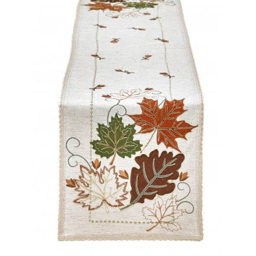 Autumn Leaves Lace Table Runner – 14” x 72”
