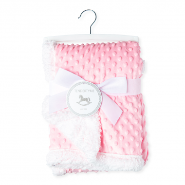 SHERPA BLANKET - PINK POPCORN TEXTURE