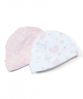 2-Pack Pink Personalized Baby Hats