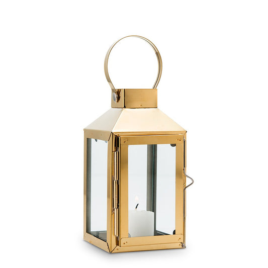 Small Decorative Candle Lantern - Gold